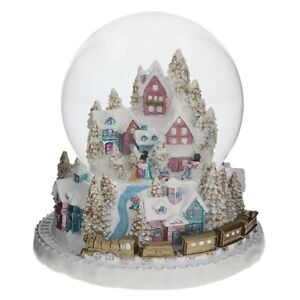 Christmas Xmas Train Pastel Musical Snowglobe By Shudehill Giftware (336191)