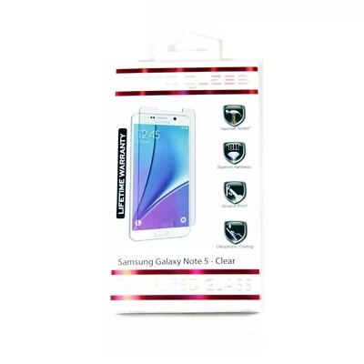 ZNITRO SCREEN PROTECTOR FOR GALAXY NOTE 5 TEMPERED GLASS 1PK NEW ZNTRTMGLSC17 - Image 1 of 2