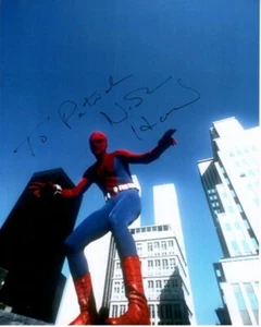 Fotografía firmada autografiada por NICHOLAS HAMMOND 8x10 Spider-Man - a Patrick - Imagen 1 de 1