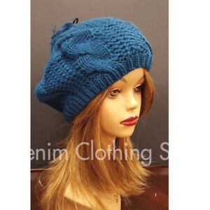  Women's Fall Spring Winter Crochet Knit Slouchy Beanie Beret Cap Slouch Ski Hat