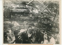 July 26 1945 WWII Press Photo US 3rd Fleet shells iron foundry at Kamaishi Japan