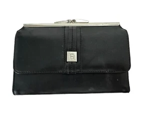 "Vintage Etienne Aigner dreifach gefaltete Damen-Geldbörse aus Leder Kisslock Bargeld & Wechselgeld 7""x4,5" - Bild 1 von 7