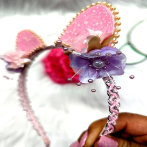 Cat Ears Girl's Headbands Glitter Rhinestones Hair Bands Kid's Hair Accesories - Picture 1 of 31