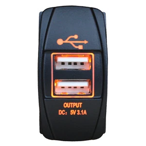 5V 3.1A LED GELB Dual USB Auto Ladegerät Steckdose für iPhone 5/5S 6/6S Plus - Bild 1 von 5