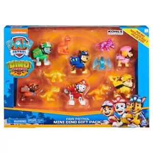 Paw Patrol Dino Rescue Mini Dino Gift Pack NEW 6 Dogs 6 Mini Dinosaurs Free Ship - Picture 1 of 2