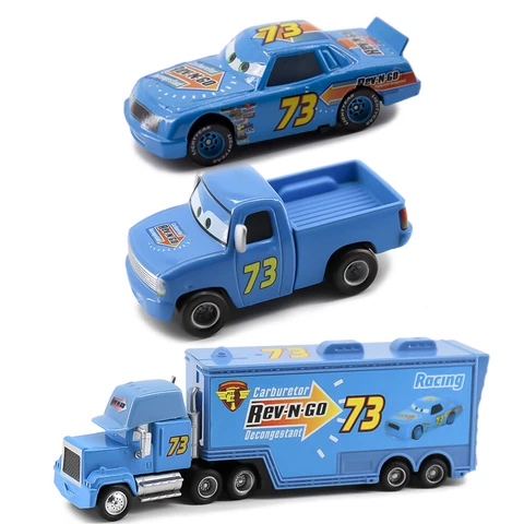 3PCS Disney Pixar Cars McQueen Film NO.73 Rev-N-GO Truck&Pickup&Car Toy Car Cover