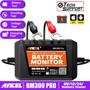 Bluetooth Battery Analyzer 6V 12V 24V Car Battery Voltage Charging Cranking Test - Picture 1 of 13
