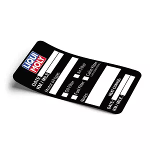 60 x LIQUI MOLY Oil Change Service Reminder Stickers for Cars Trucks Vans -Vinyl - Picture 1 of 1