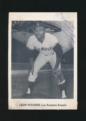 Foto de Jay Publishing 1962 5x7 - Leon Wagner (L. A. Ángeles) *Autografiado* d.2004 Foto 1 de 2