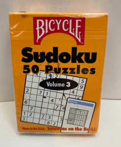 Sudoku 50 Puzzles Volume 3 Bicycle US Playing Cards Co. Factory Sealed Deck - Picture 1 of 6