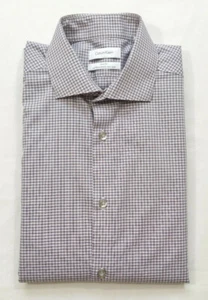 Calvin Klein Men Size 15 34/35 Casual Button Shirt Slim Fit Multicolor Check - Picture 1 of 9