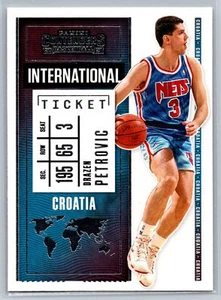 2020-21 Panini Contenders #2 Drazen Petrovic International Ticket Nets - Bild 1 von 2
