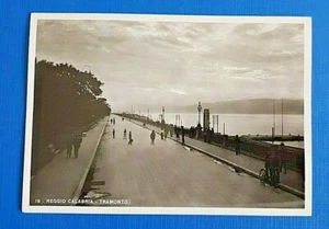 cartolina reggio calabria tramonto formato grande '900 - Foto 1 di 1