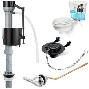 Universal Complete Toilet Repair Kit Flush Fill Valve Flapper Replacement Parts - Picture 1 of 9