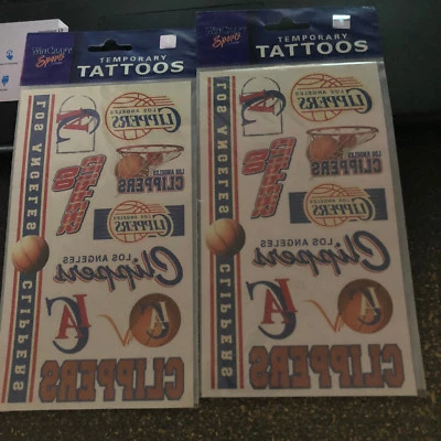 New Los Angeles Clippers Official NBA Varying Temporary Tattoos L.A. Wincraft - Image 1 of 2