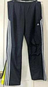 Adidas Jogging Sports Trousers Tracksuit Bottoms Black w White Stripes Size XL - Picture 1 of 8