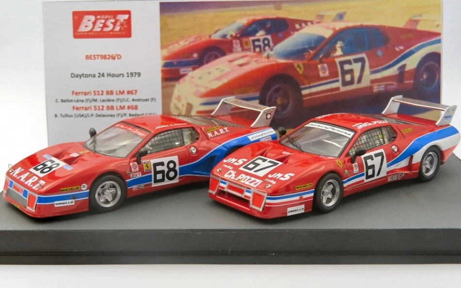 Modellino auto scala 1:43 Best Model FERRARI 512 BB LM 2 H DAYTONA 1979 racing - Immagine 1 di 1