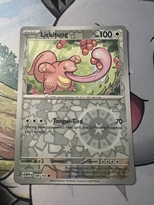 Pokémon TCG Lickitung Scarlet & Violet - 151 108/165 Reverse Holo Common - Picture 1 of 2