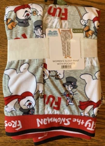Women's NEW Frosty The Snowman Light-Heather Velour Sleep Pant - XL (16-18) - Picture 1 of 3