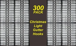 BULK 300 Pack Gutter Hooks / Clips for Christmas Fairy Lights - Picture 1 of 2