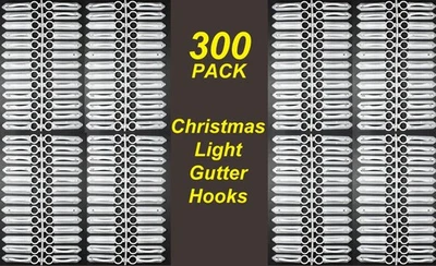 BULK 300 Pack Gutter Hooks / Clips for Christmas Fairy Lights - Image 1 of 2
