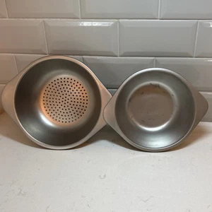 Revere Ware Set Steamer & Double Boiler Inserts 7” For 2& 3 Qt Saucepans USA - Picture 1 of 7