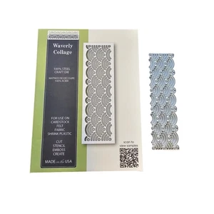 Poppy Stamps Waverly Collage Border Steel Craft Die Style 1757 - Picture 1 of 3