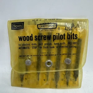 Sears Craftsman Holzschraube Pilot Bits Nr. 9-4204 13 teiliges Komplettset Oldtimer - Bild 1 von 12