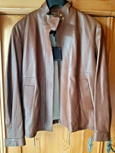 Massimo Dutti Lederjacke braun Größe M – NEU mit Etikett!!! – Neupreis 349 Euro - Bild 1 von 14