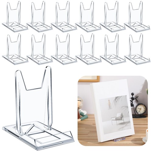 Memorywuu 12 Pack Acrylic Book Stand for Display Adjustable Clear ...