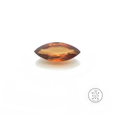 3.60 Carat Natural Orange Zircon 14.3 x 6.5 mm Marquise Faceted Gemstone Loose - Image 1 of 4