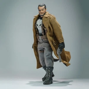 1:12 Male Wolverine Punisher Brown Long Windcoat Coat Jacket For 6" Figure Body - Picture 1 of 16