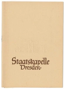 Programm Staatskapelle Dresden 28.11.1959 Hans Knappertsbusch - Bild 1 von 3