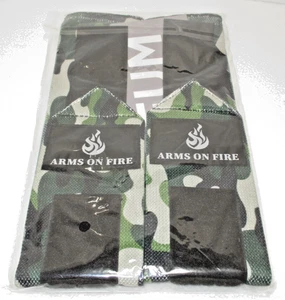TECEUM "CAMO" Weightlifting 18" Wrist Wraps with Thumb Loop – "Arms of Fire" - Picture 1 of 2