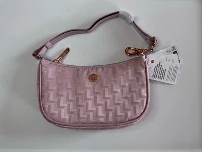 New LULULEMON City Essentials Mini Shoulder Bag 1L Mink Berry Monogram Jacquard - Image 1 of 4