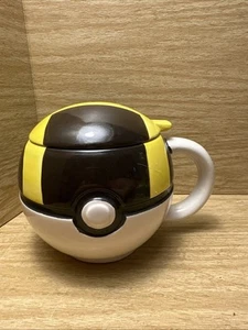 Pokemon GO Ultra Ball 16oz Ceramic Molded Coffee Mug w/ Lid Round Gaming Lidded - Picture 1 of 15