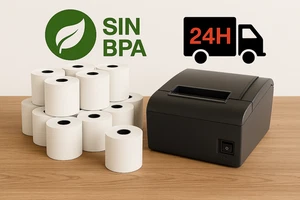Papel termico 57x45x12mm BPA Free FSC | TPV y cajas | Pack 30 rollos - Imagen 1 de 3