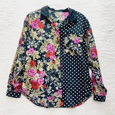 Blusa Talla L Floral Mezcla de L Maximalista Arte Chic Y2K Whimsycore Vacaciones Oficina Foto 1 de 4