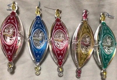 Adornos de Navidad vintage Jewel Brite lágrima pájaro años 60 Foto 1 de 4