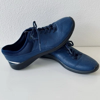 Ecco Danish Design Women’s Soft 5 283063 Royal Blue Leather Trainers Size 8.5 - Image 1 of 4