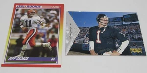 Jeff George Indianapolis COLTS LOT of 2 NFL Football Cards including 1990 ROOKIE - Picture 1 of 2