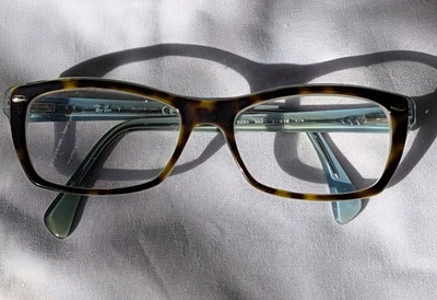 Marco de gafas Ray Ban RB5255 5023 marrón azul tortuga 51-16 135 Foto 1 de 4