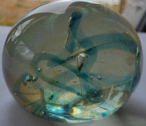 Murano Art Glass PAPERWEIGHT dichroic, canes, bubbles  - Picture 1 of 14