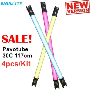 4pcs x Nanguang Nanlite Pavotube 30C 117cm 2700-6500K RGBW LED Light APP Control - Picture 1 of 12