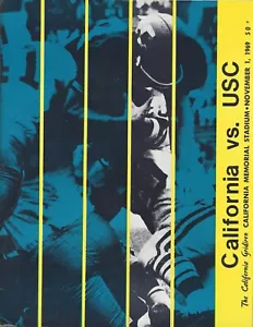 Programa de fútbol americano 1969 11/1 USC Trojans v Cal California Bears Fred Khasigian en muy buena condición - Imagen 1 de 1