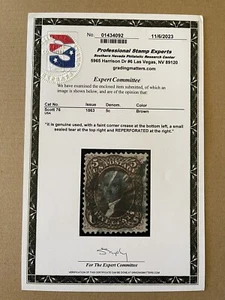 1862 US SC 76 5c Red Brown, Jefferson, Used  Cancel - w/ PSE Cert✨ - Picture 1 of 7