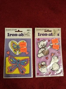 Vintage Mark 1 Scratch & Sniff Iron-ables Patches Butterfly & Cat Retro 1983 - Picture 1 of 2
