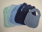 Set Of 9 Cotton Polyester Baby Bibs Snap Closure Blue Colors HB Loveable Friends