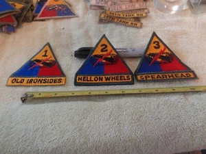Three Armored Division Color Patches (BOX#LOKI) - Picture 1 of 2