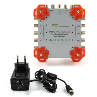 5/8 Multischalter SAT Verteiler Multiswitch für 8 Teilnehmer 4K HDTV Matrix GM - Bild 1 von 4